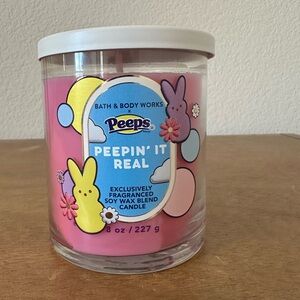 NEW Bath & Body Works x Peeps 'Peepin' It Real' single wick candle.